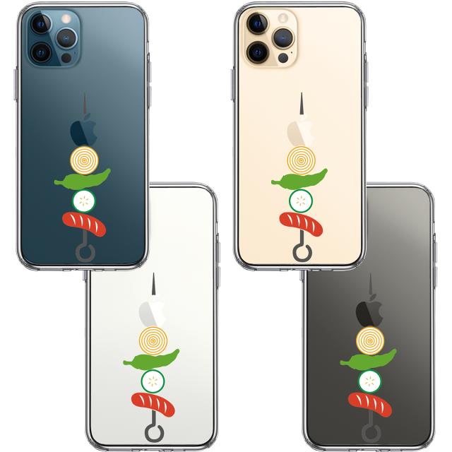 iPhone12Pro ケース クリア BBQ バーベキュー スマホケース 側面ソフト 背面ハード ハイブリッド 送料無料-1