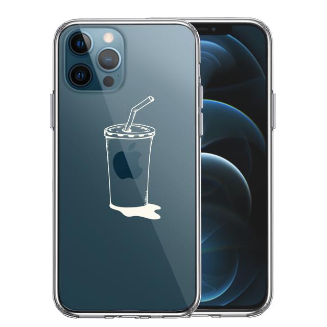 iPhone12Pro ケース クリア アップルジュース ホワイト スマホケース 側面ソフト 背面ハード ハイブリッド 送料無料-0
