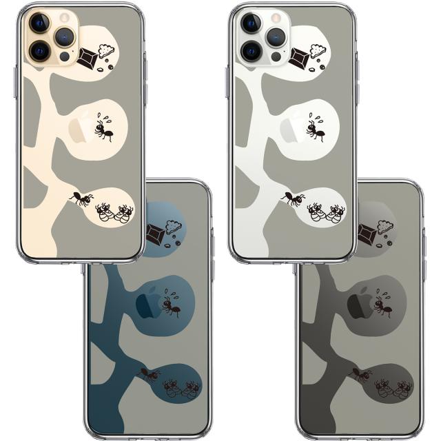 iPhone12Pro ケース クリア ありの巣 スマホケース 側面ソフト 背面ハード ハイブリッド 送料無料-1