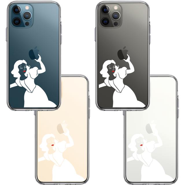 iPhone12Pro ケース クリア レディ ホワイト スマホケース 側面ソフト 背面ハード ハイブリッド 送料無料-1