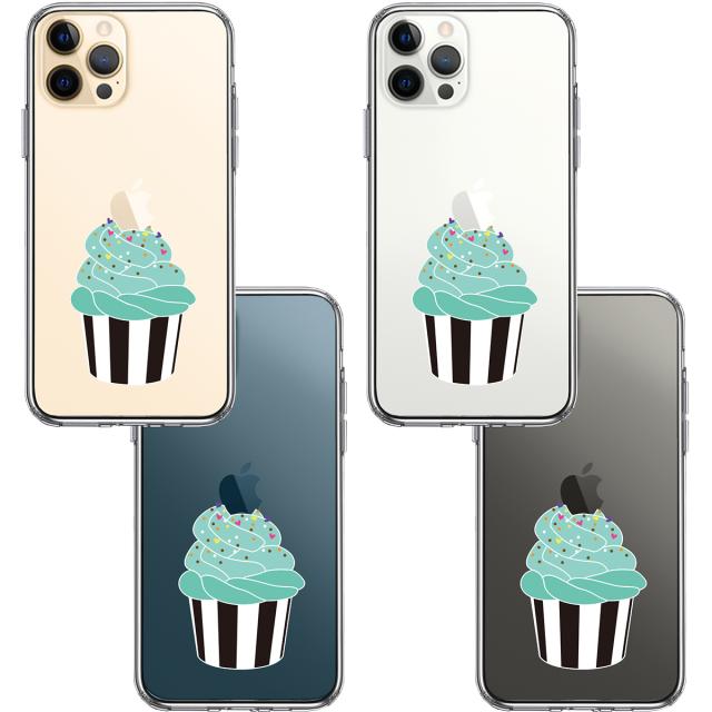 iPhone12Pro ケース クリア カップケーキ スマホケース 側面ソフト 背面ハード ハイブリッド 送料無料-1