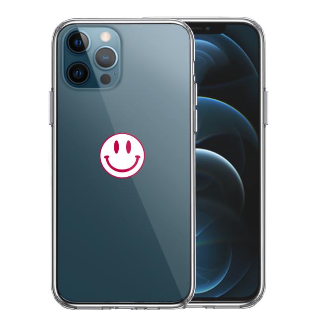 iPhone12Pro ケース クリア にこちゃん スマイル マーク スマホケース 側面ソフト 背面ハード ハイブリッド 送料無料-0