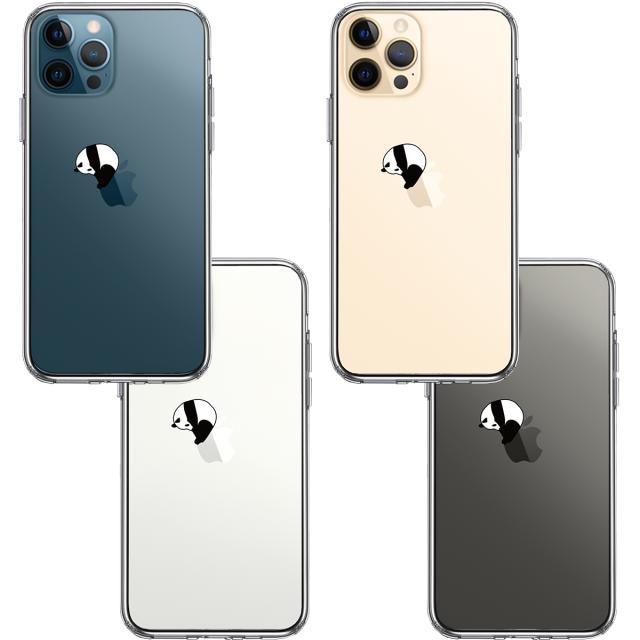 iPhone12Pro ケース クリア パンダ panda 跳び箱 体操 スマホケース 側面ソフト 背面ハード ハイブリッド 送料無料-1