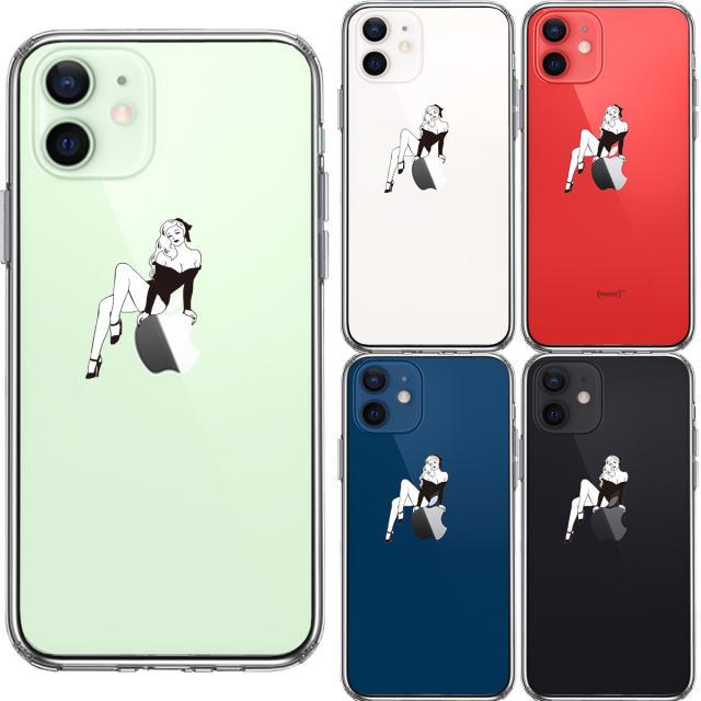 iPhone12 ケース クリア セクシーレディー 2 スマホケース 側面ソフト 背面ハード ハイブリッド 送料無料-1