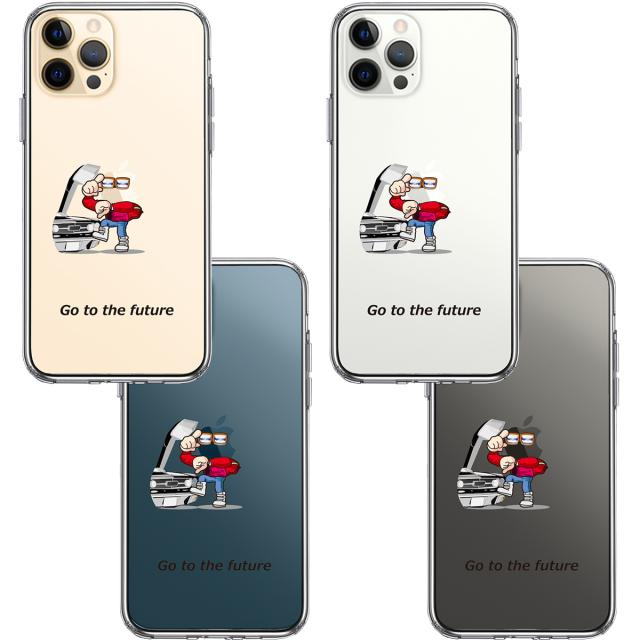 iPhone12Pro ケース クリア 映画パロディ go to the future スマホケース 側面ソフト 背面ハード ハイブリッド 送料無料-1