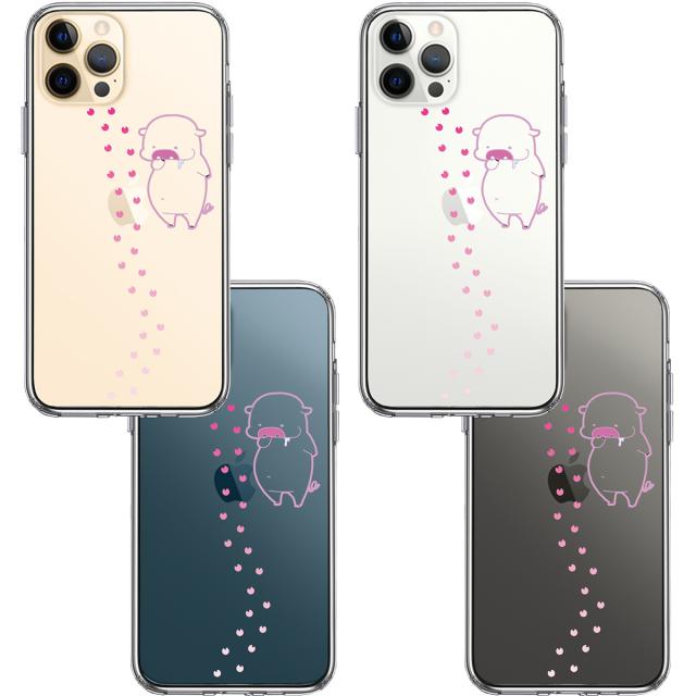 iPhone12Pro ケース クリア ぶた フットプリント スマホケース 側面ソフト 背面ハード ハイブリッド 送料無料-1