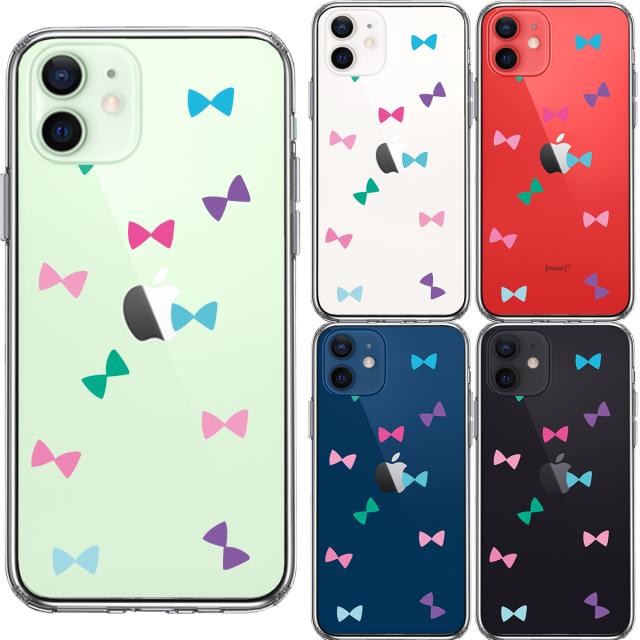 iPhone12mini ケース クリア リボン スマホケース 側面ソフト 背面ハード ハイブリッド UA14505249-8217 送料無料-1