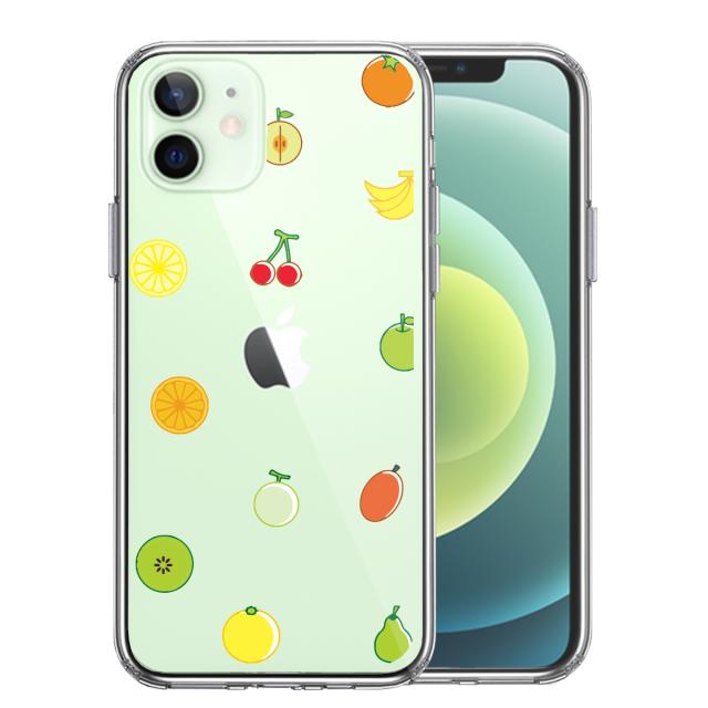 iPhone12 ケース クリア 果物 フルーツ スマホケース 側面ソフト 背面ハード ハイブリッド 送料無料-0