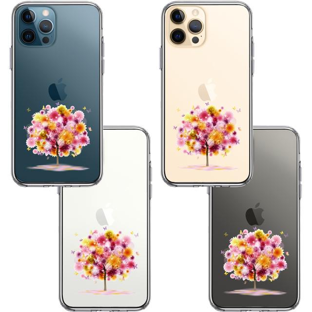 iPhone12Pro ケース クリア 幸福の木 スマホケース 側面ソフト 背面ハード ハイブリッド 送料無料-1
