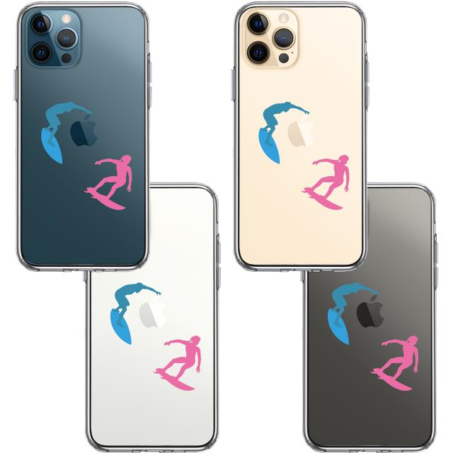 iPhone12Pro ケース クリア サーファー スマホケース 側面ソフト 背面ハード ハイブリッド 送料無料-1