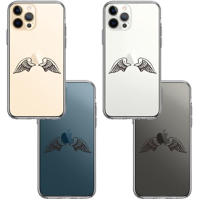 iPhone12Pro ケース クリア エンジェル 翼 ウィング スマホケース 側面ソフト 背面ハード ハイブリッド 送料無料-1