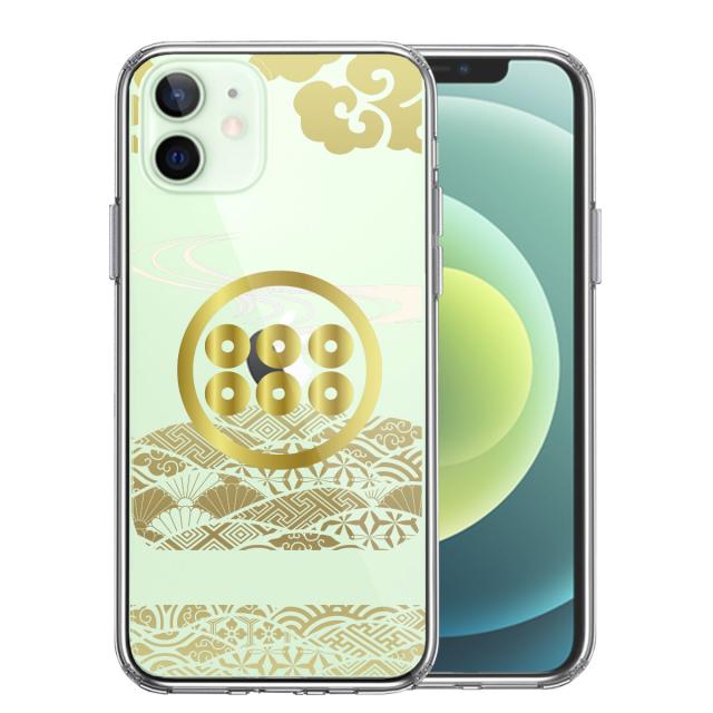 iPhone12mini ケース クリア 真田 六文銭 スマホケース 側面ソフト 背面ハード ハイブリッド 送料無料-0