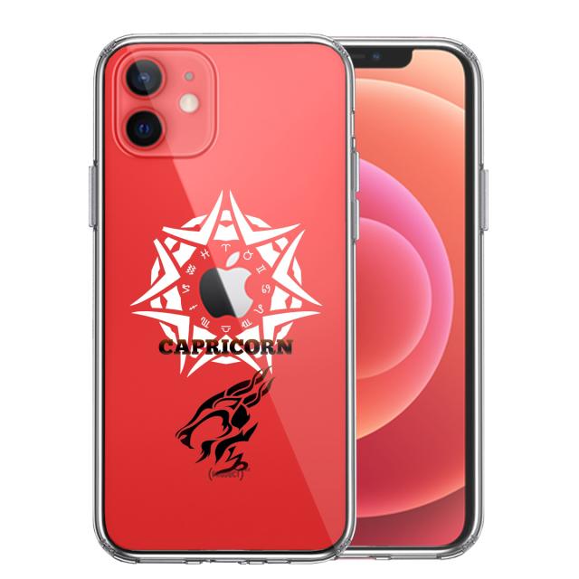 iPhone12 ケース クリア 山羊座 やぎ座 スマホケース 側面ソフト 背面ハード ハイブリッド 送料無料-0