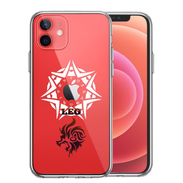 iPhone12 ケース クリア 獅子座 しし座 スマホケース 側面ソフト 背面ハード ハイブリッド 送料無料-0