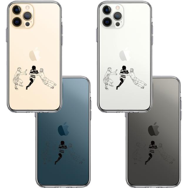 iPhone12Pro ケース クリア ラグビー バックス突破 スマホケース 側面ソフト 背面ハード ハイブリッド 送料無料-1
