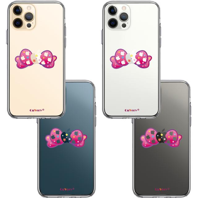 iPhone12Pro ケース クリア りぼん スマホケース 側面ソフト 背面ハード ハイブリッド UA14525874-9966 送料無料-1