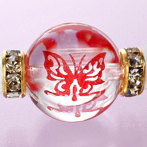 蝶とハートのブレスレット ハッピー 幸運カード付き 送料無料-1