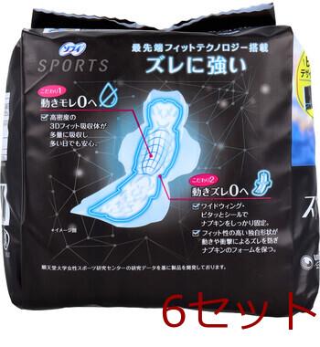 ソフィ SPORTS 多い夜用 30cm 羽つき 17個入 6セット 送料無料-1