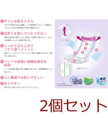 リフレ お肌のことを考えた 1枚で一晩中安心さらさらパッド 男女兼用 9回吸収 20枚入 2セット 送料無料-3
