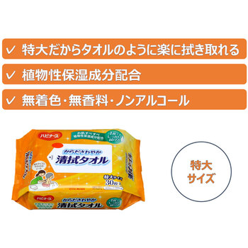 ハビナース からださわやか清拭タオル ３０枚入 5セット 送料無料-3