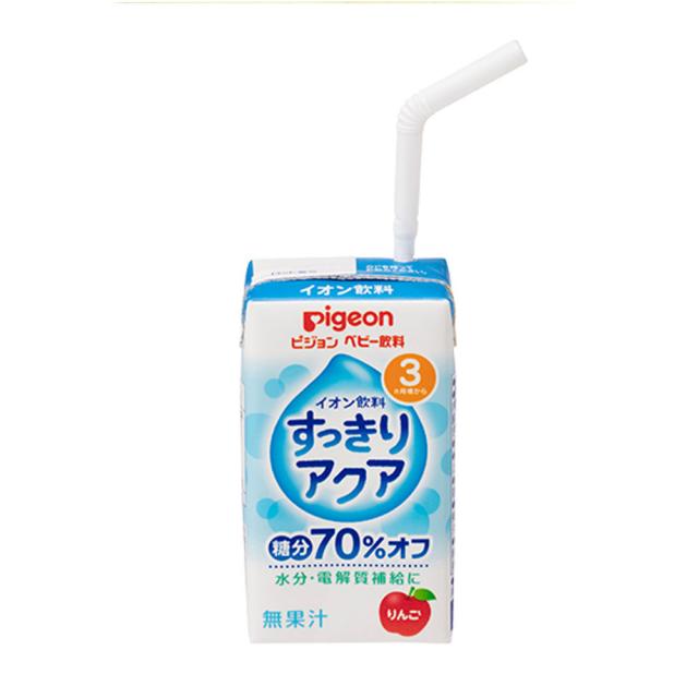 ピジョン ベビー飲料 イオン飲料 すっきりアクア りんご 125mL×3個パック 8セット 送料無料-1