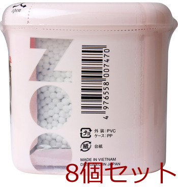 コットンZOO 赤ちゃん綿棒 片手でぽん ほそめ 500本入 8セット 送料無料-3