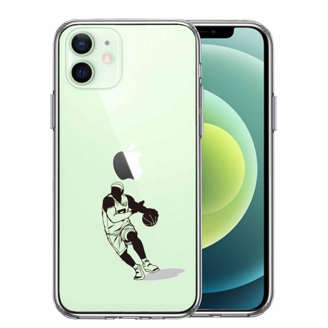iPhone12 ケース クリア バスケットボール ドリブル 2 スマホケース 側面ソフト 背面ハード ハイブリッド 送料無料-0