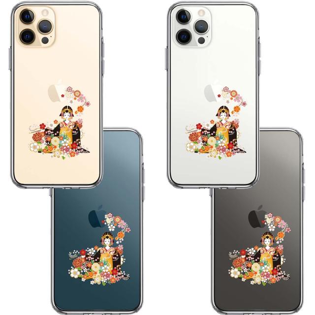 iPhone12Pro ケース クリア 花魁 2 スマホケース 側面ソフト 背面ハード ハイブリッド 送料無料-1