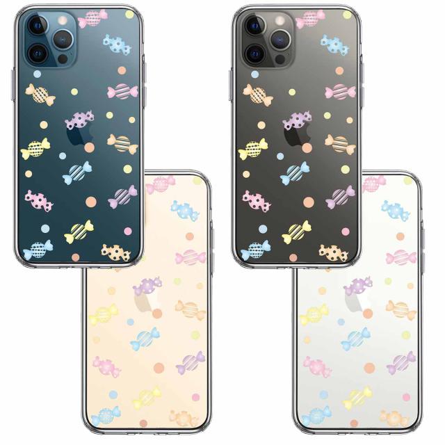 iPhone12Pro ケース クリア キャンディ スマホケース 側面ソフト 背面ハード ハイブリッド 送料無料-1
