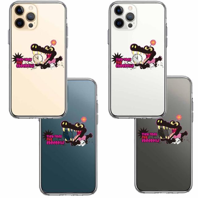 iPhone12Pro ケース クリア ピーターパン ワニ スマホケース 側面ソフト 背面ハード ハイブリッド 送料無料-1