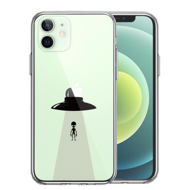 iPhone12mini ケース クリア UFO 帰艦 スマホケース 側面ソフト 背面ハード ハイブリッド 送料無料-0