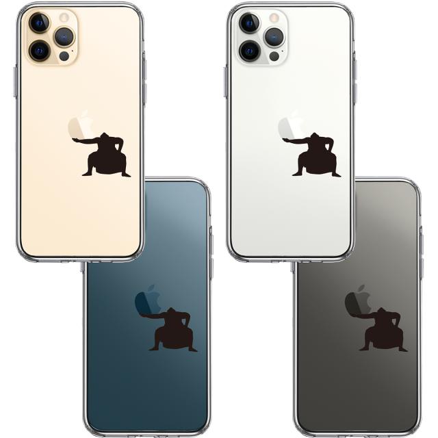 iPhone12Pro ケース クリア おすもうさん 土俵入り スマホケース 側面ソフト 背面ハード ハイブリッド 送料無料-1