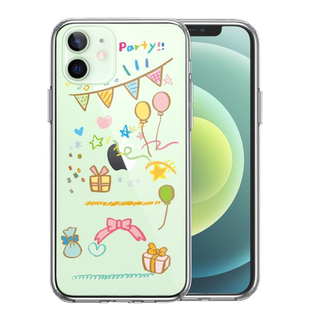 iPhone12mini ケース クリア party パーティー スマホケース 側面ソフト 背面ハード ハイブリッド 送料無料-0