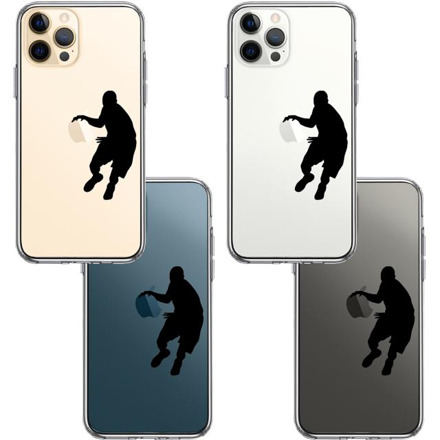 iPhone12Pro ケース クリア バスケットボール ドリブル スマホケース 側面ソフト 背面ハード ハイブリッド 送料無料-1
