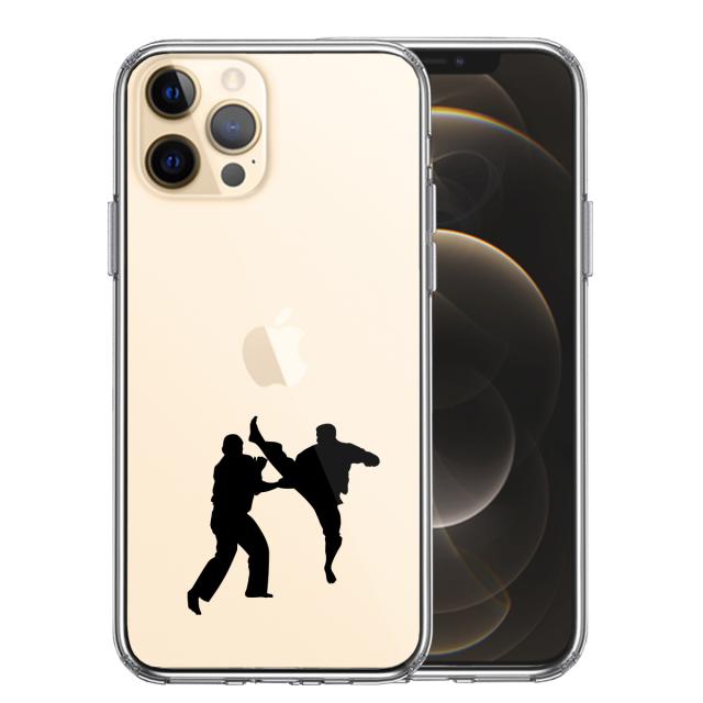 iPhone12Pro ケース クリア 空手２ スマホケース 側面ソフト 背面ハード ハイブリッド 送料無料-0