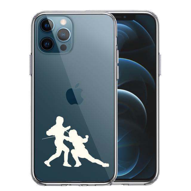 iPhone12Pro ケース クリア フェンシング ホワイト スマホケース 側面ソフト 背面ハード ハイブリッド 送料無料-0