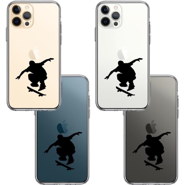 iPhone12Pro ケース クリア スケートボード スマホケース 側面ソフト 背面ハード ハイブリッド 送料無料-1