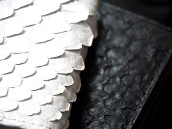 長財布ホワイトパイソンラウンドファスナー長財布 運財布No.1671WH ユニセックス蛇革 牛革 送料無料-3