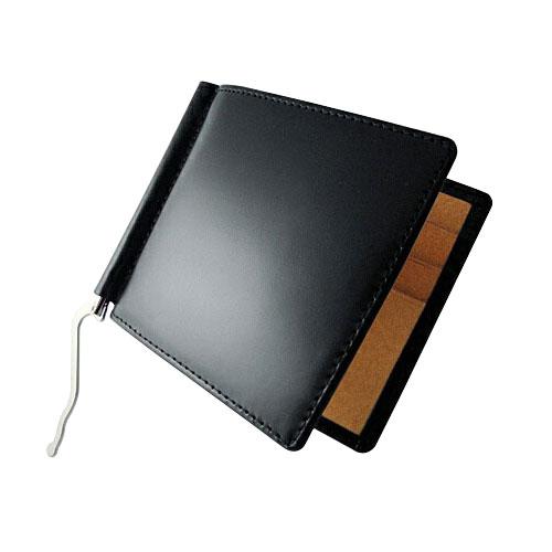 馬革×バッファローマネークリップ AN-1029BK MOMO ブラック 送料無料-3