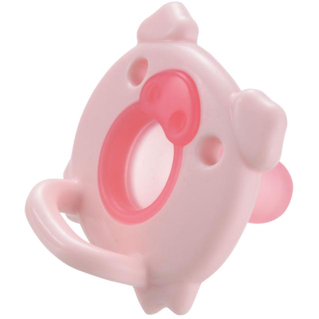 リッチェル 吸せつラボ オールシリコーンおしゃぶり ブタ 3カ月から用 ケース付 3個セット 送料無料-2