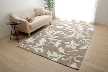 カーペット 約80×140cm ラグ マット ウィルトン カービング 抗菌防臭 消臭 ネム 送料無料-7