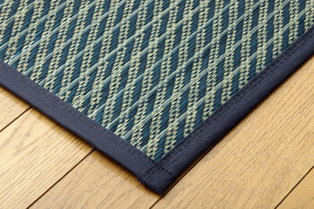 ラグ 純国産 い草ラグカーペット 約191×191cm 格子柄シンプルモダン Fライト 送料無料-9