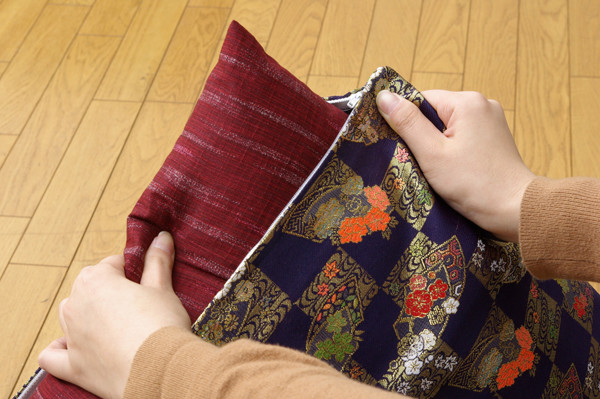 金襴御前 仏前 座布団カバー 京扇 きょうおうぎ カバー 約57×62cm 銘仙判55×59cm用 送料無料-5