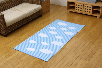 カーペット 日本製洗える PPカーペット 約87×174cm くもアウトドアにも 送料無料-2