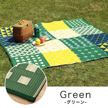 ピクニック 日本製 パッチワーク調 洗える レジャー シート ラグ 約174×174cmブロード 送料無料-10