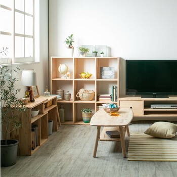 3×3シェルフ 天然木をふんだんに使ったナチュラルシリーズ 組立家具 NATURAL SIGNATURE 送料無料-1