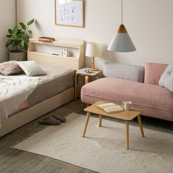 木の温もりを感じるコンパクトな60巾テーブル 組立家具 カイル 送料無料-1