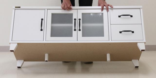 お部屋が広く見えるWH家具シリーズ 組立家具 120ローボード ユリアンII 送料無料-4