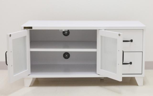 お部屋が広く見えるWH家具シリーズ 組立家具 90ローボード ユリアンII 送料無料-1