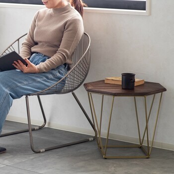 八角形のデザインが特徴的なサイドテーブルienowa エンマ 送料無料-1